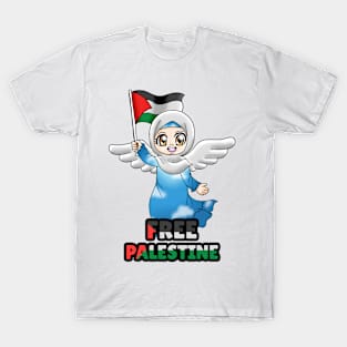 FREE PALESTINE CHIBI GIRL T-Shirt